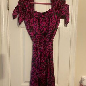 Pink and black dress